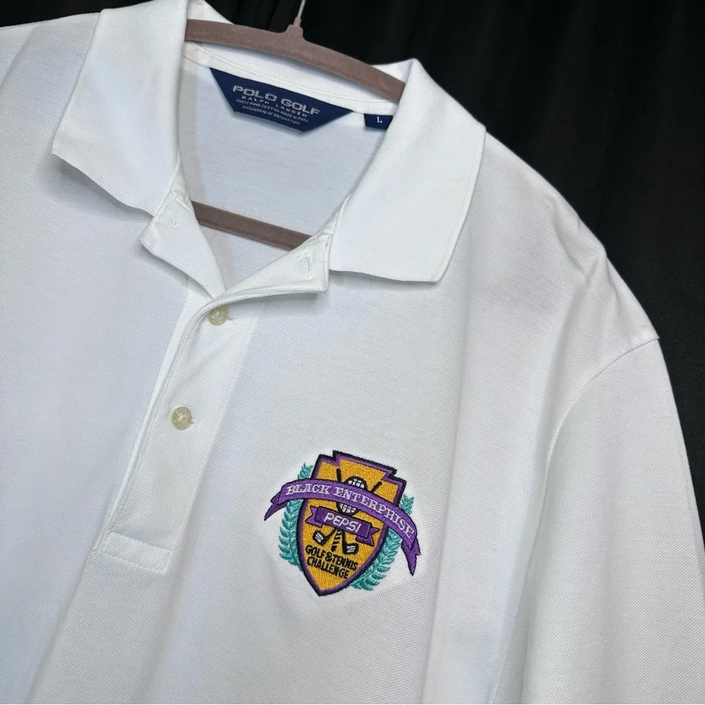Polo Golf Ralph Lauren Shirt NWOT Sz L Black Enterprise Pepsi Golf Tennis‎ Chlng